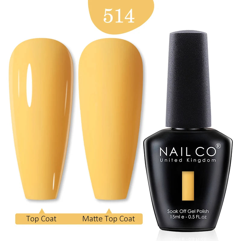 NAILCO 15ml Nail Gel Polish Red Pink Nude Soak off UV LED Long Lasting Eco-Friendly Professional Nail Beauty Salon Lacquer Varnish - She Vibess By C2P