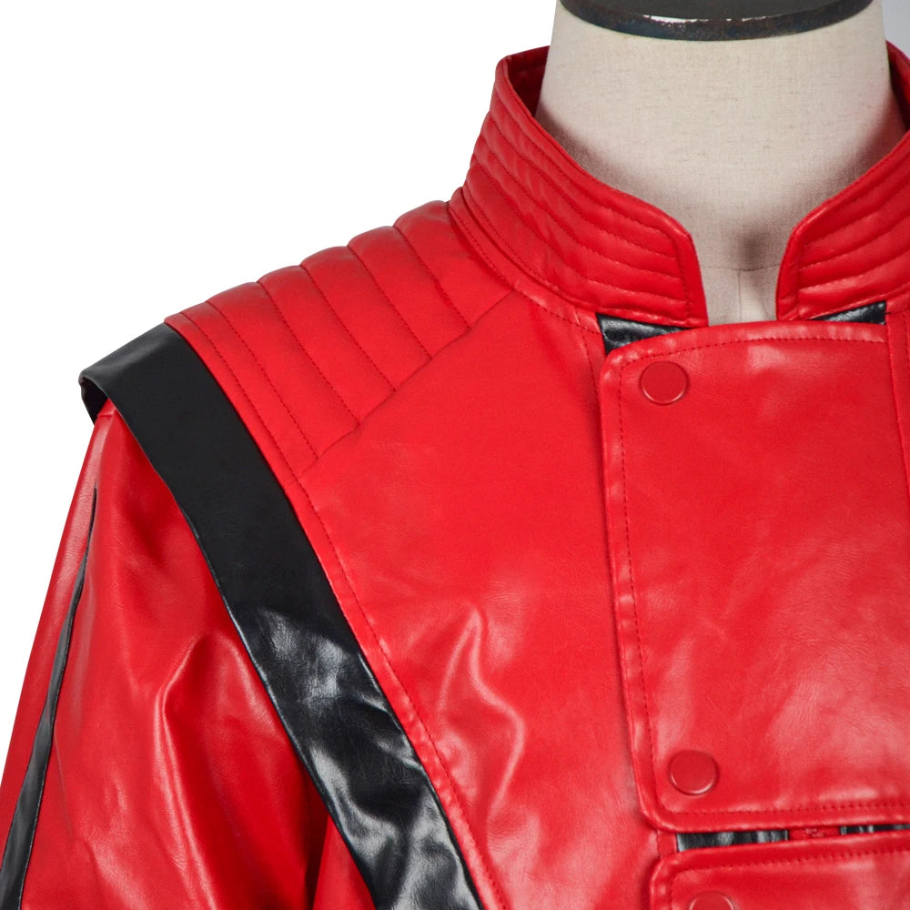 Men's Cosplay Jacket for Michael Jackson Impersonator Halloween Chirstmas Party Male Top PU Leather Coat Wear Costumes New - She Vibess By C2P