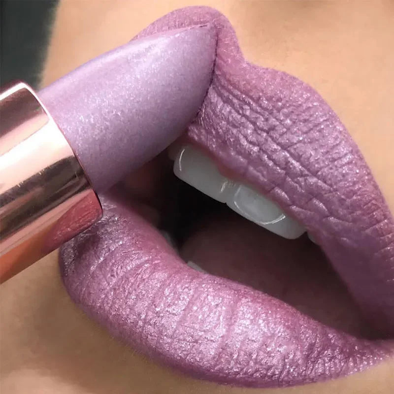 Temperature Color Changing Glitter Lipstick Waterproof Long Lasting Moisturizing Velvet Matte Lip Tint Red Pink Sexy Lips Makeup - She Vibess By C2P