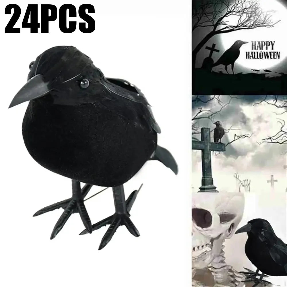 Halloween Decoracion Simulation Black Crow Raven Bird Repellent Pest Control Pigeon Repellent Garden Decoration Outdoor - She Vibess By C2P