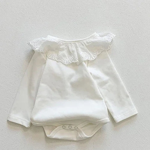 2024 New Autumn Christmas Newborn Baby Girls Long Sleeved Cotton Splicing Infant Baby Jumpsuit 0-24M Children Clothes - She Vibess By C2P