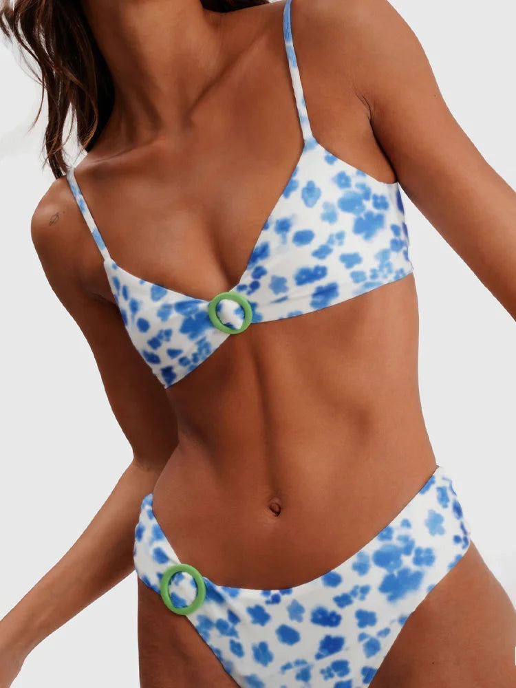 Printed Bikini Sets Sexy Two Piece Suit Low Waist Swimwear 2025 Swimsuits Women's Bikini Summer Bathsuit High Cut Swimsuits - She Vibess By C2P