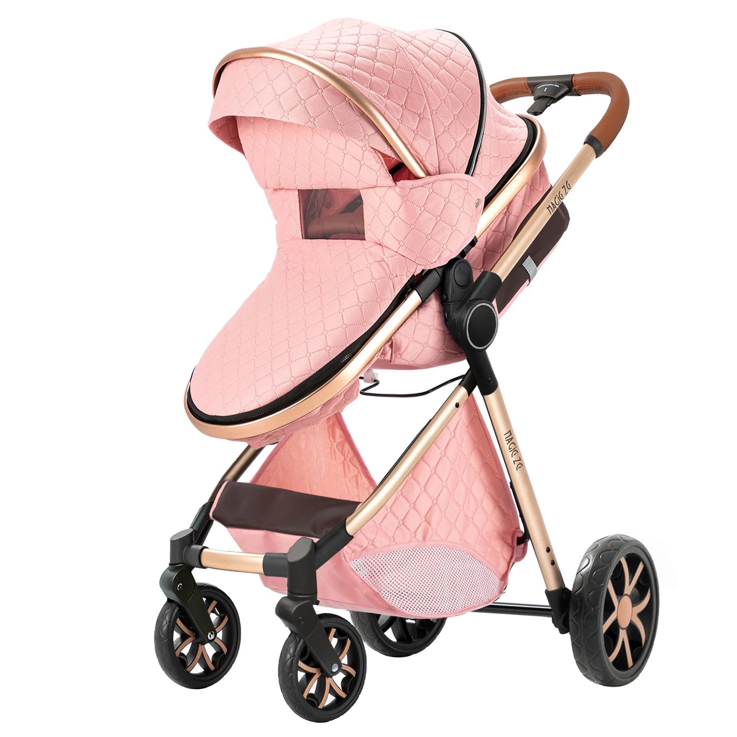 Lightweight Baby Stroller 3 in 1 Newborns Travel System Prams Multifunctional High Landscape Baby 4 IN 1 Strollers with Isofix - She Vibess By C2P