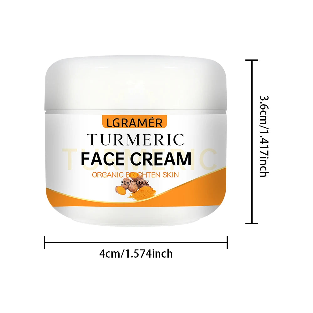 Turmeric Whitening Face Cream Wrinkle Removal Lighten Fine Lines Makes Skin Look More Youthful Birghten Moisturize Facial Care - She Vibess By C2P