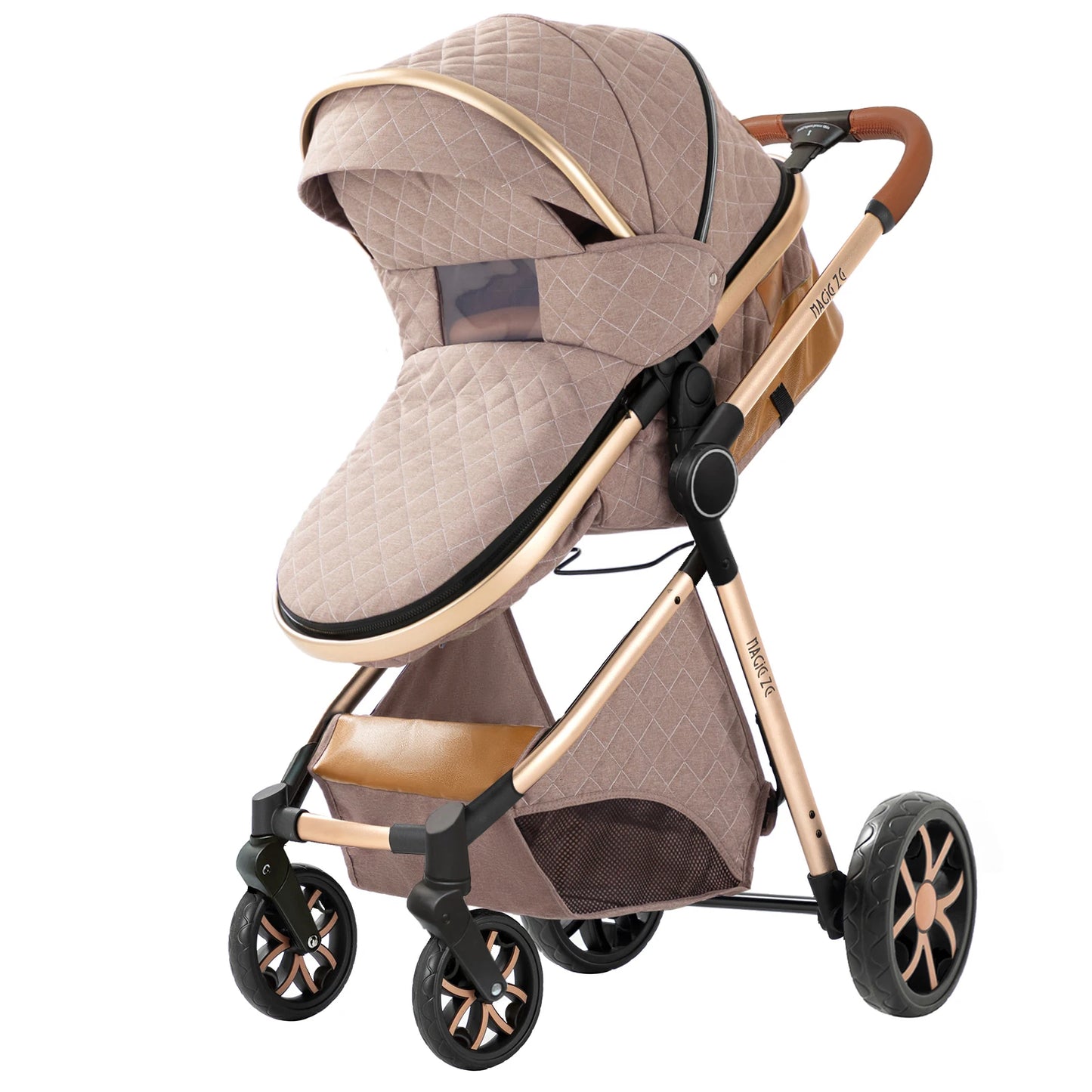 Lightweight Baby Stroller 3 in 1 Newborns Travel System Prams Multifunctional High Landscape Baby 4 IN 1 Strollers with Isofix - She Vibess By C2P