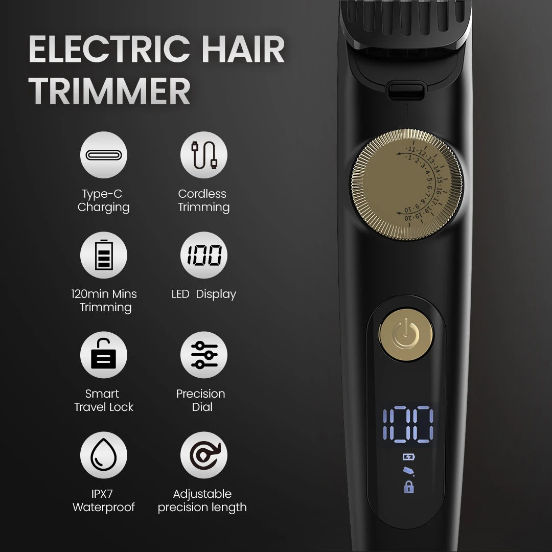 Men's Sejoy Electric Men Hair Clipper,Rechargeable Hair Trimmer,IPX7 Waterproof,Adjustable Speed Barber Clippers For Men Professional-for that Special Someone. - She Vibess By C2P