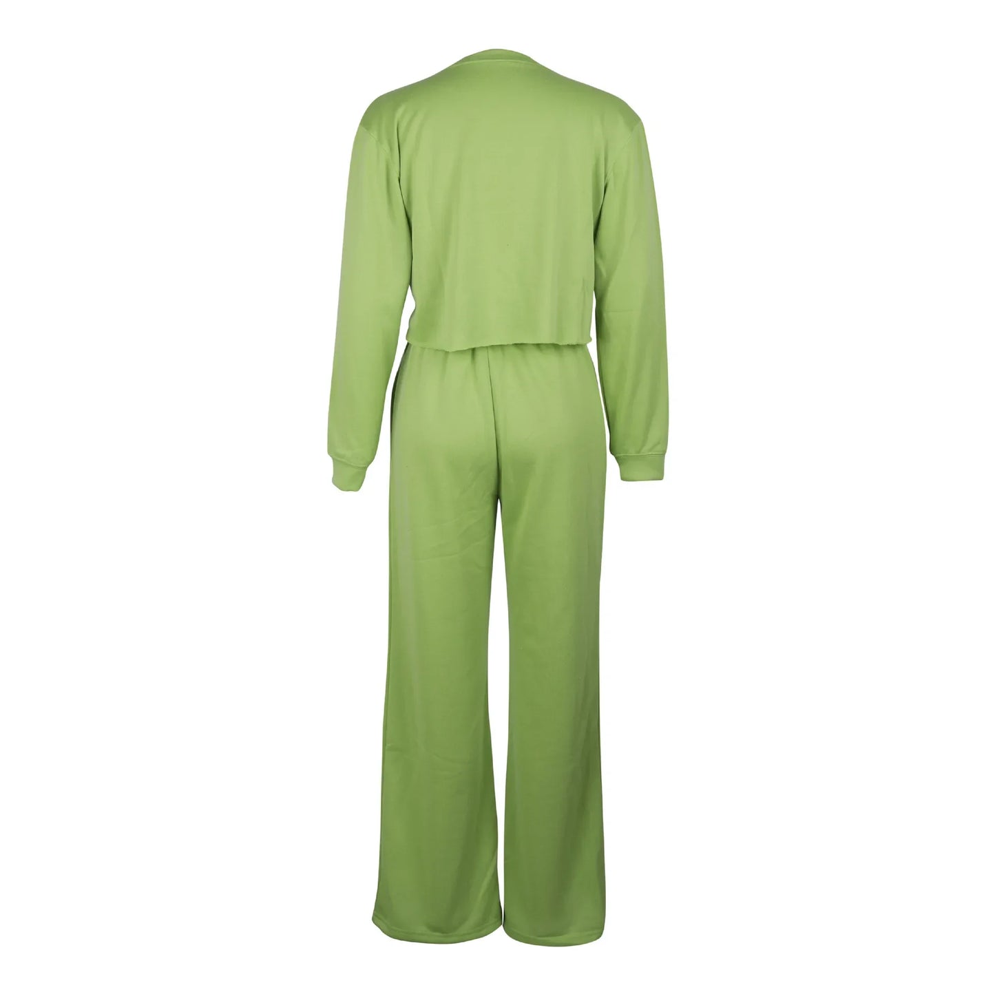 Women Clothing Sets Pullover Top+Pants 2Pcs Suits Winter Thicken Warm Outfits Solid Color Female Casual Tracksuit - She Vibess By C2P