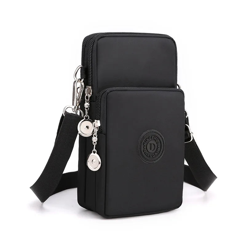 New Women Mobile Phone Bag Nylon Cell Phone Bag Coin Purse Strap Shoulder Bag Small Crossbody Bags for Women Wallet Travel Purse - She Vibess By C2P