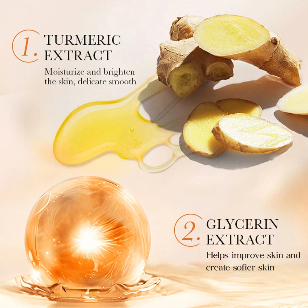 Turmeric Whitening Face Cream Wrinkle Removal Lighten Fine Lines Makes Skin Look More Youthful Birghten Moisturize Facial Care - She Vibess By C2P