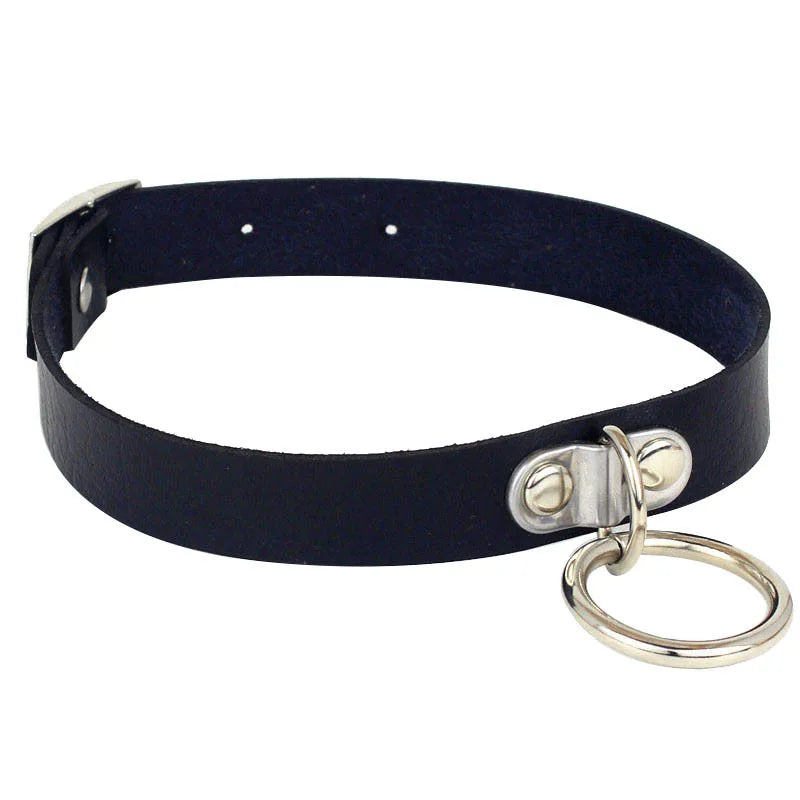 Harajuku Punk Rock Gothic Choker Necklace Women Sexy PU Leather Heart Lock Key Spike Collar Chocker Gothic Cosplay Accessories-I’m Over 21 - She Vibess By C2P