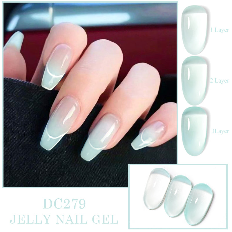Mtssii 7ml Jelly Nude Gel Polish Translucent Pink Milky White Nail Gel Manicure UV LED Semi Permanent Soak Off Nail Polish - She Vibess By C2P