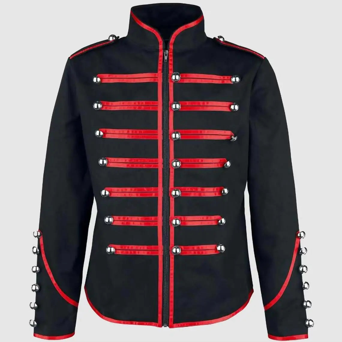 Men's Steampunk Rockstar Jacket Vintage Darkness Knight Cosplay Outfit Medieval Gothic Noble Coat Night Club Performance - She Vibess By C2P