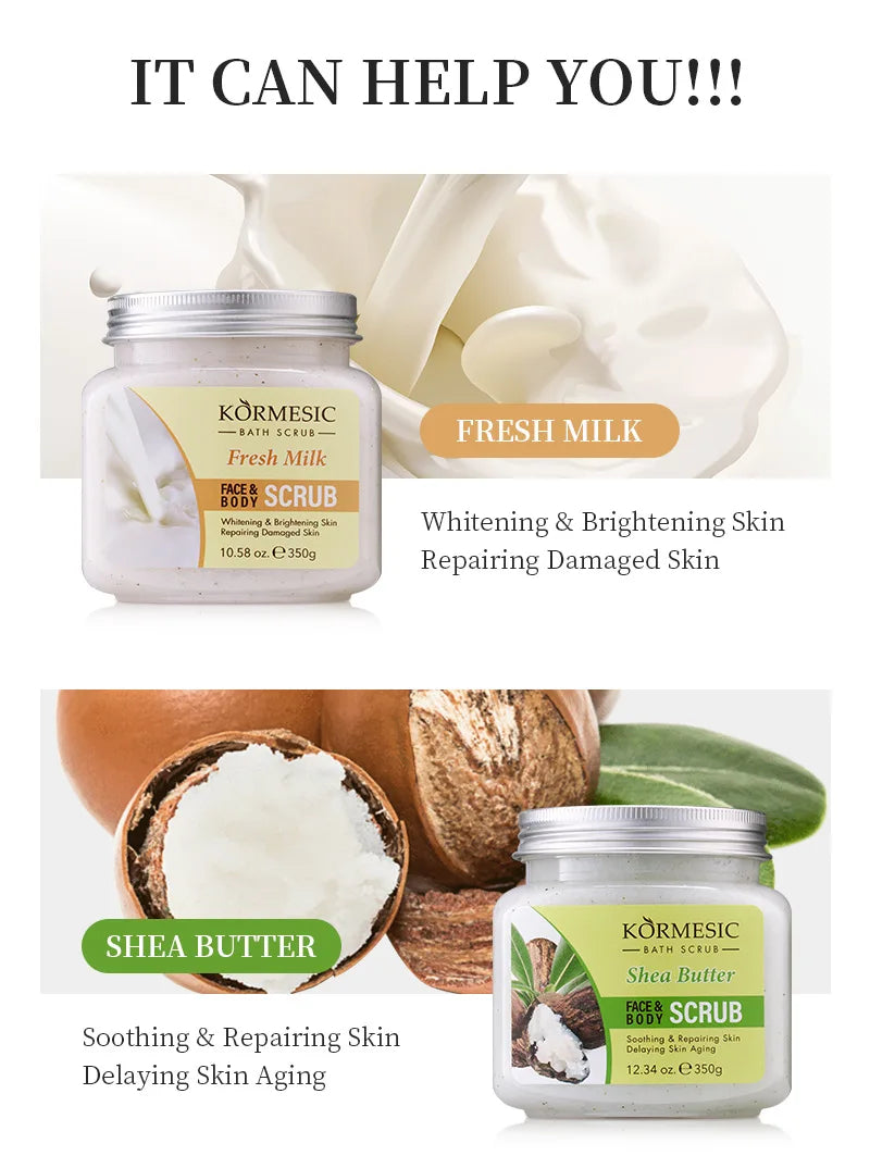 KORMESIC Turmeric Body Scrub Cream Facial Moisturizing Deep Cleansing Milk Rose Gentle Tender Face Exfoliation Skin Care Product - She Vibess By C2P