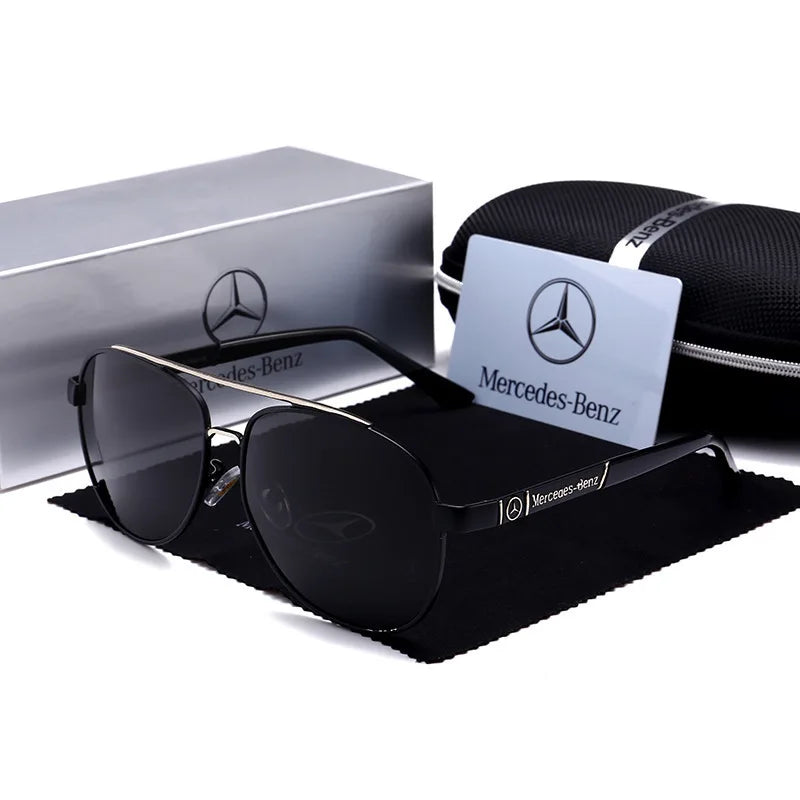 For Mercedes Benz A B C E S V Class GLB GLC GLE AMG Pilot SLK SLC ML Car High Men Anti Glare Driver Goggles Polarized Sunglasses - She Vibess By C2P
