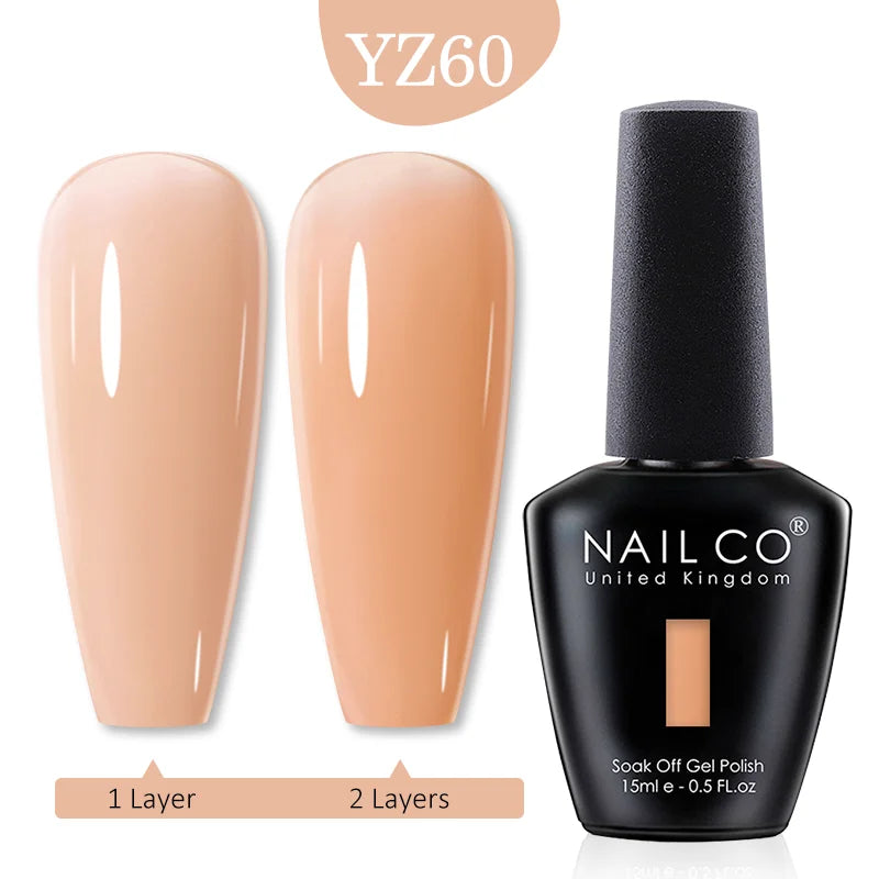 NAILCO 15ml Nail Gel Polish Red Pink Nude Soak off UV LED Long Lasting Eco-Friendly Professional Nail Beauty Salon Lacquer Varnish - She Vibess By C2P