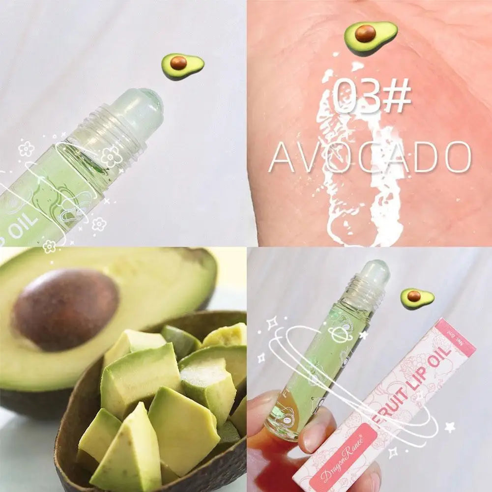6 Colors Roll-on Fruit Essence Lip Balm Lip Oil Lip Moisturizing Mirror Primer Lip Lipstick Hydrating random Gloss Transparent - She Vibess By C2P