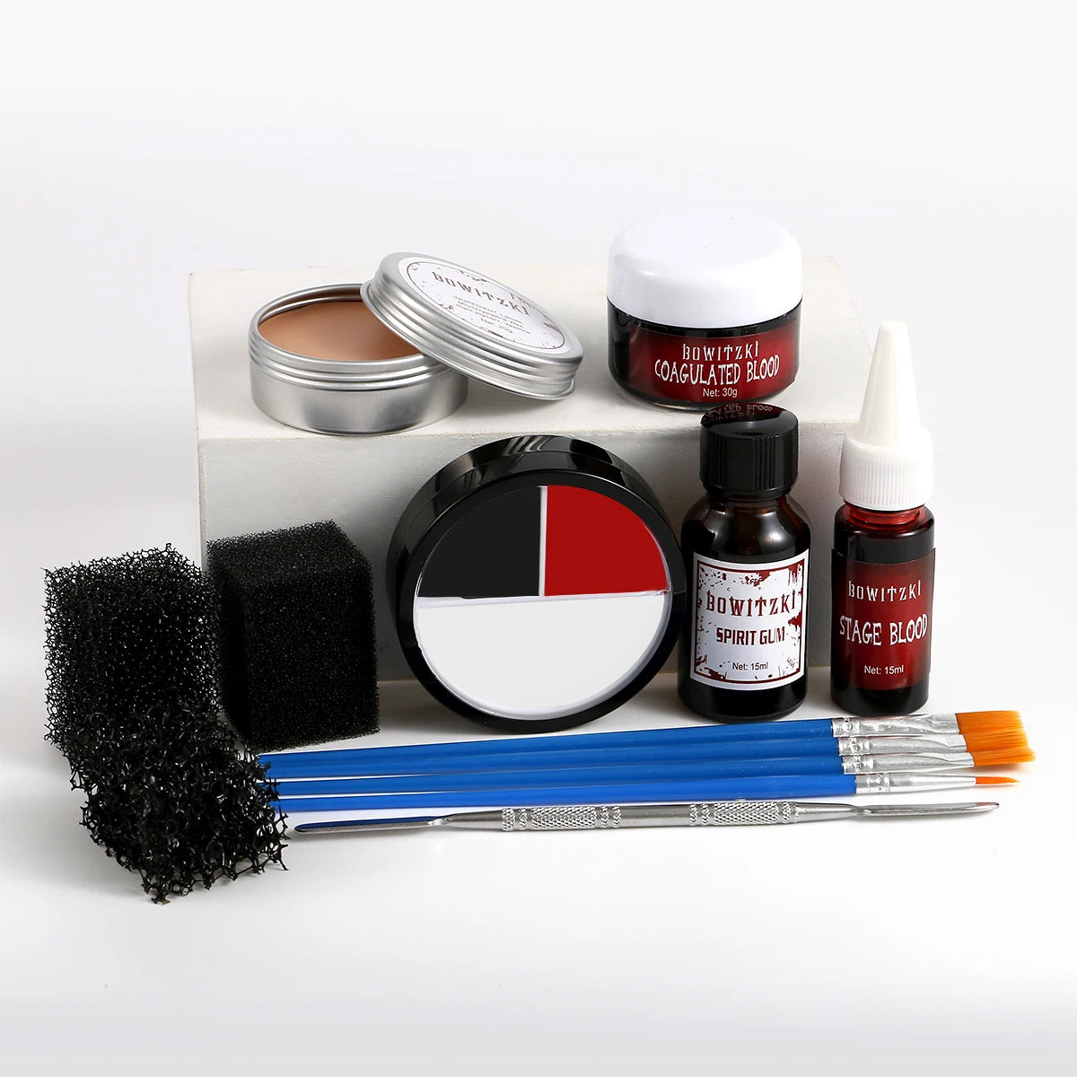 Halloween SFX Makeup Kit Scar Wax Special Effect Makeup,Face Body Paint, Spirit Gum,Sponges,Spatula,Fake Blood - She Vibess By C2P