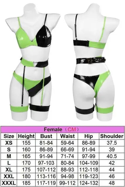 Kim Shego Cosplay Lingerie Swimsuit Costume Outfits For Women Girls Summer Sexy Fantastic Beach Swimwear Halloween Carnival Suit -I’m Over 21 - She Vibess By C2P