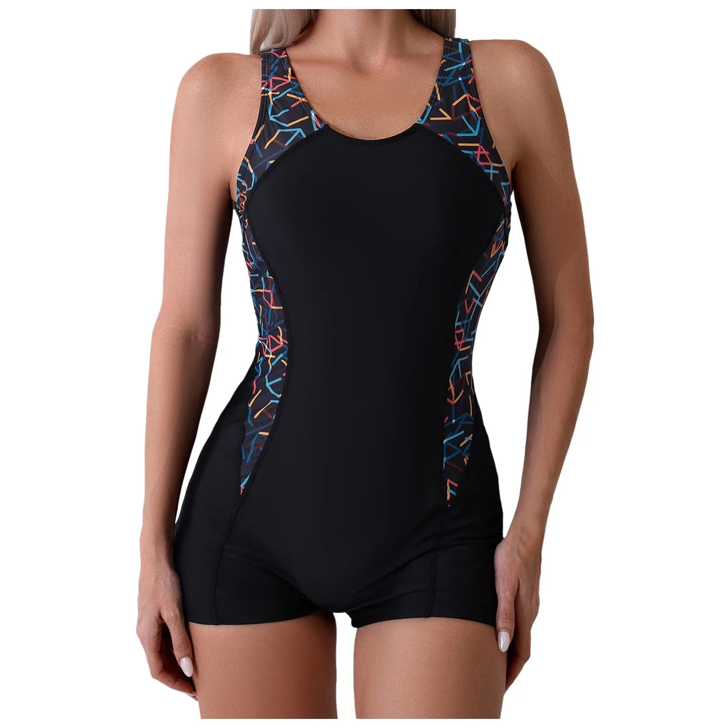 Womens Athletic Swimsuits Boyleg Racerback Bathing Suit Full Coverage Swimwear Sport Lap Women'S Swimming Pool Swimsuits Bikinis - She Vibess By C2P
