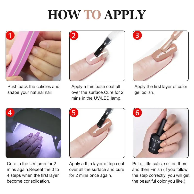NAILCO 15ml Top Coat Base Coat Gel Nail Primer Gel Remover Nail Art Semi Permanent Lacquer Varnish Hybrid Nail Supplies - She Vibess By C2P