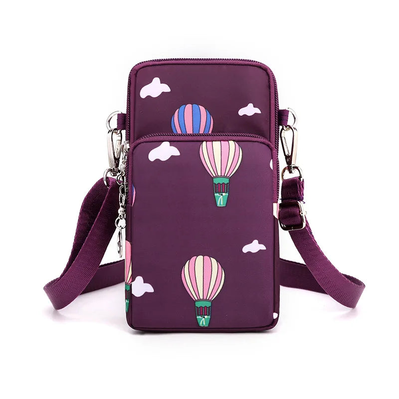New Women Mobile Phone Bag Nylon Cell Phone Bag Coin Purse Strap Shoulder Bag Small Crossbody Bags for Women Wallet Travel Purse - She Vibess By C2P
