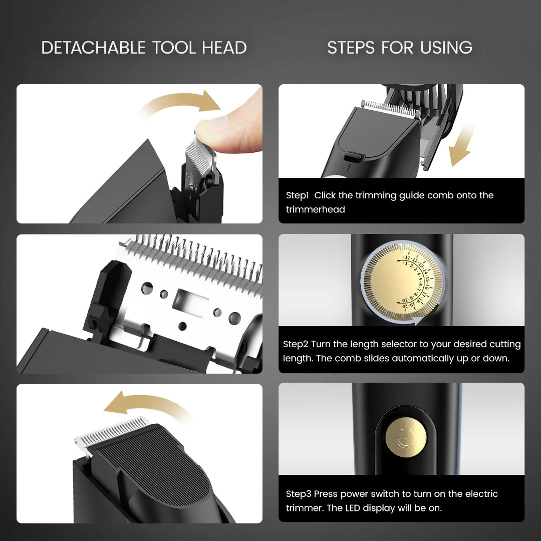 Men's Sejoy Electric Men Hair Clipper,Rechargeable Hair Trimmer,IPX7 Waterproof,Adjustable Speed Barber Clippers For Men Professional-for that Special Someone. - She Vibess By C2P