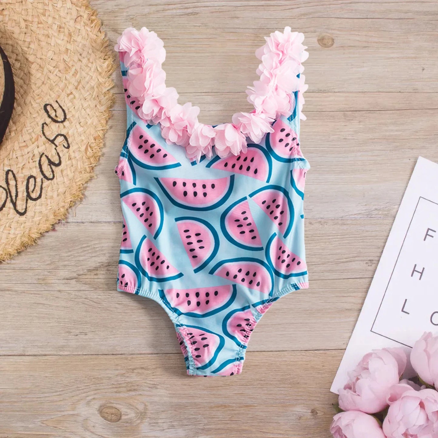 Newborn Girls Swimsuits Cute One-piece Ruffled Leopard Print Baby Swimsuits Beach Holiday Toddler Kids Swimsuit 1-5Yrs - She Vibess By C2P