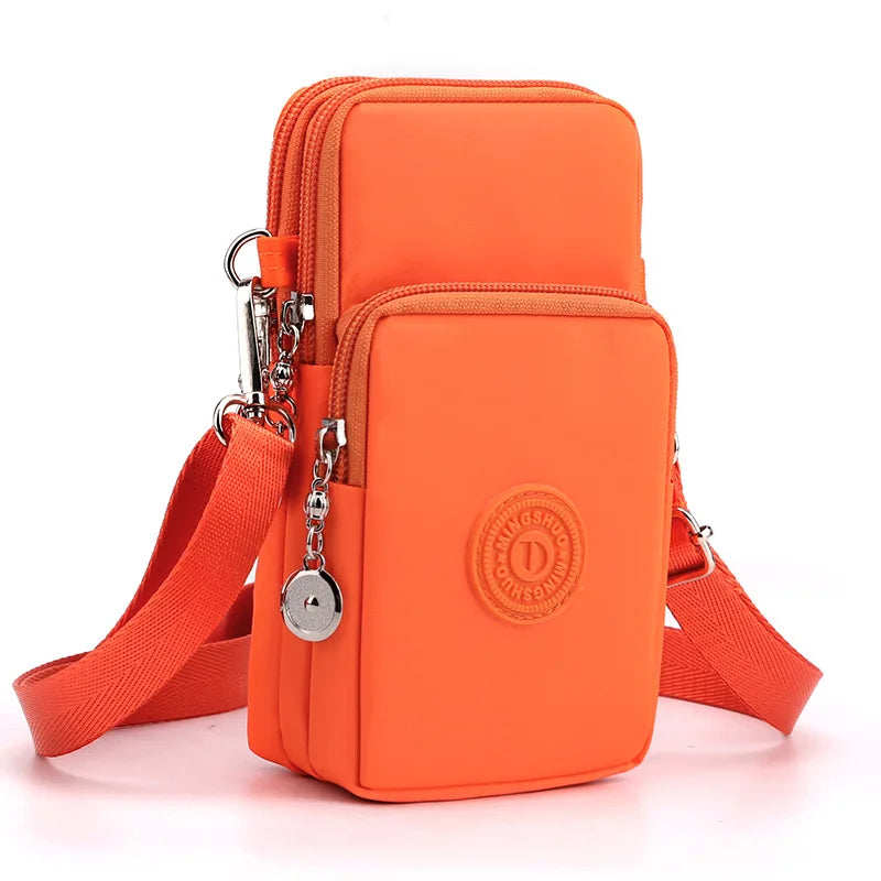 New Women Mobile Phone Bag Nylon Cell Phone Bag Coin Purse Strap Shoulder Bag Small Crossbody Bags for Women Wallet Travel Purse - She Vibess By C2P