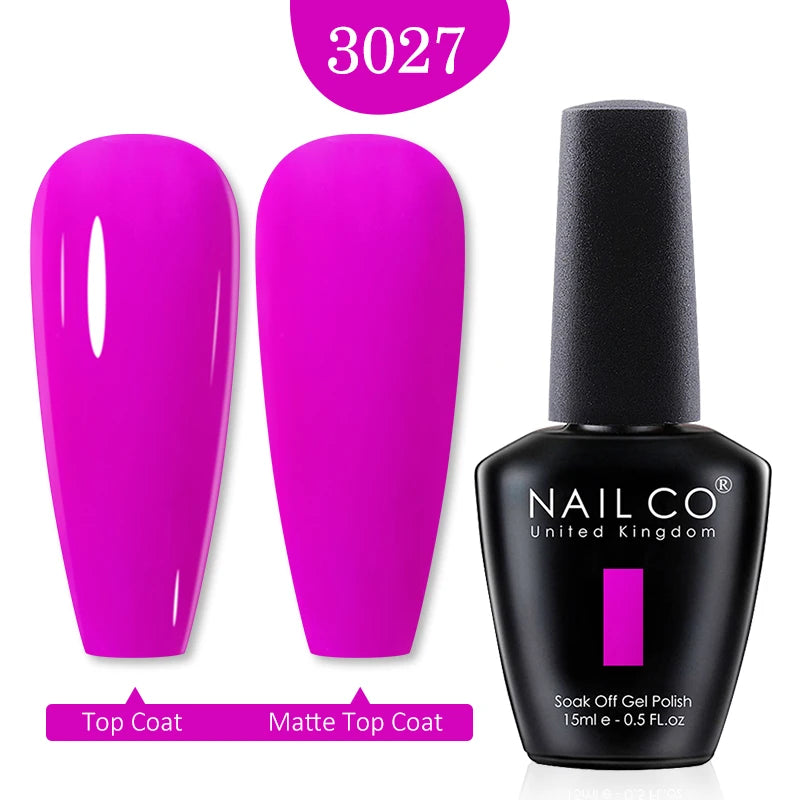NAILCO 15ml Nail Gel Polish Red Pink Nude Soak off UV LED Long Lasting Eco-Friendly Professional Nail Beauty Salon Lacquer Varnish - She Vibess By C2P