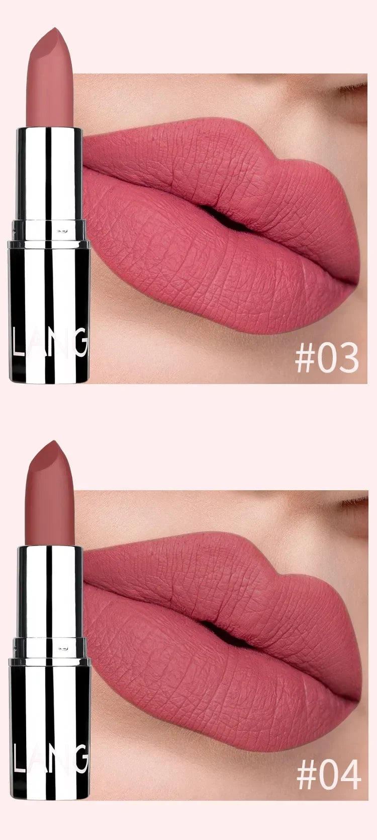 1PC Waterproof Nude Pink Lipstick Matte Lips Stick Long Lasting Non-stick Cup Lip Gloss Moisturizing Lipsticks Make-up Cosmetic - She Vibess By C2P