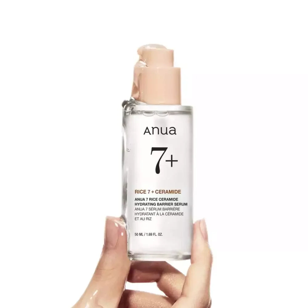 Korean Skin Care Essence 7 Rice Ceramide Hydrating Barrier Serum Facial Brightening Rice Hyaluronic Acid Daily Hydrating Serum - She Vibess By C2P