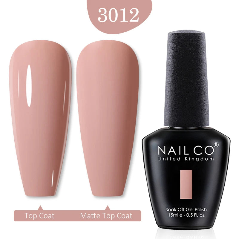 NAILCO 15ml Nail Gel Polish Red Pink Nude Soak off UV LED Long Lasting Eco-Friendly Professional Nail Beauty Salon Lacquer Varnish - She Vibess By C2P