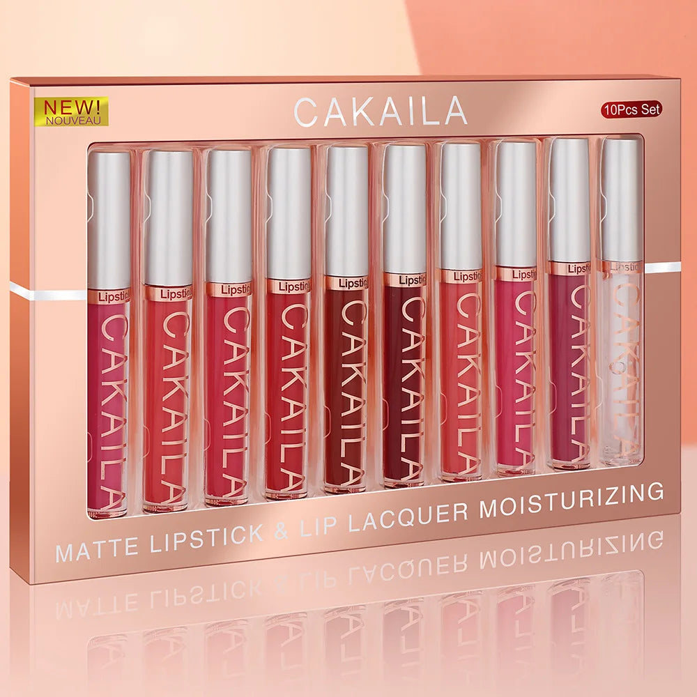 Lipstick Set Is Waterproof, Sweat Resistant, and Not Easily Smudged. Its Texture Is Silky, Smooth, And Does Not Pull Out And Dry - She Vibess By C2P