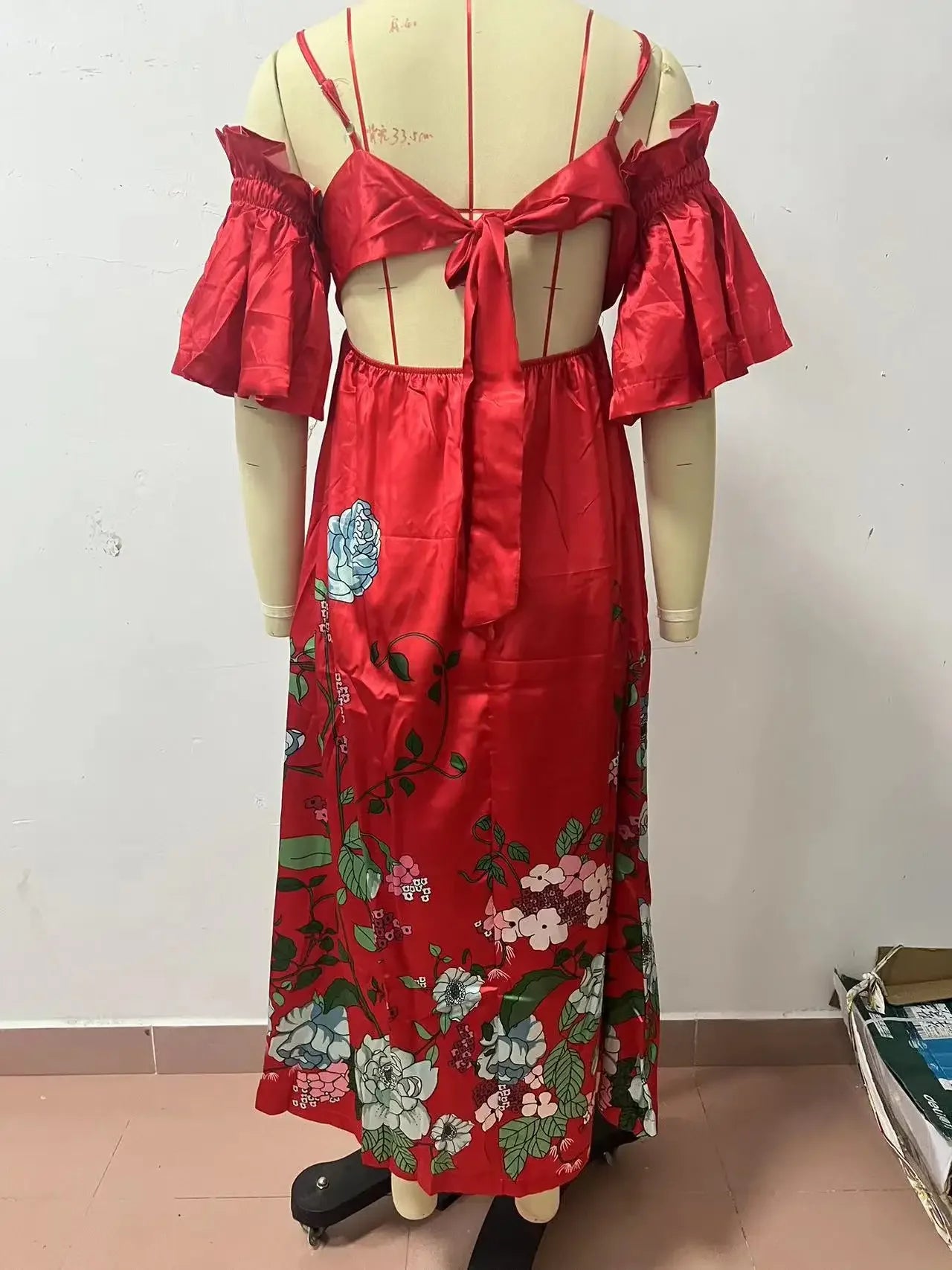 SoleVibe™ 2024 One-Shoulder Vintage Print Dress – Sexy Halter, Hidden Pockets, and Elegant Summer Party Vibes - She Vibess By C2P