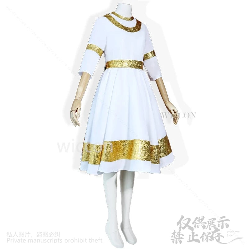 Anime Game Miquella Cosplay Cutecore Costume Witch White Dress Lolita Golden Lace Wigs For Girls Woman Halloween Cos Customized - She Vibess By C2P