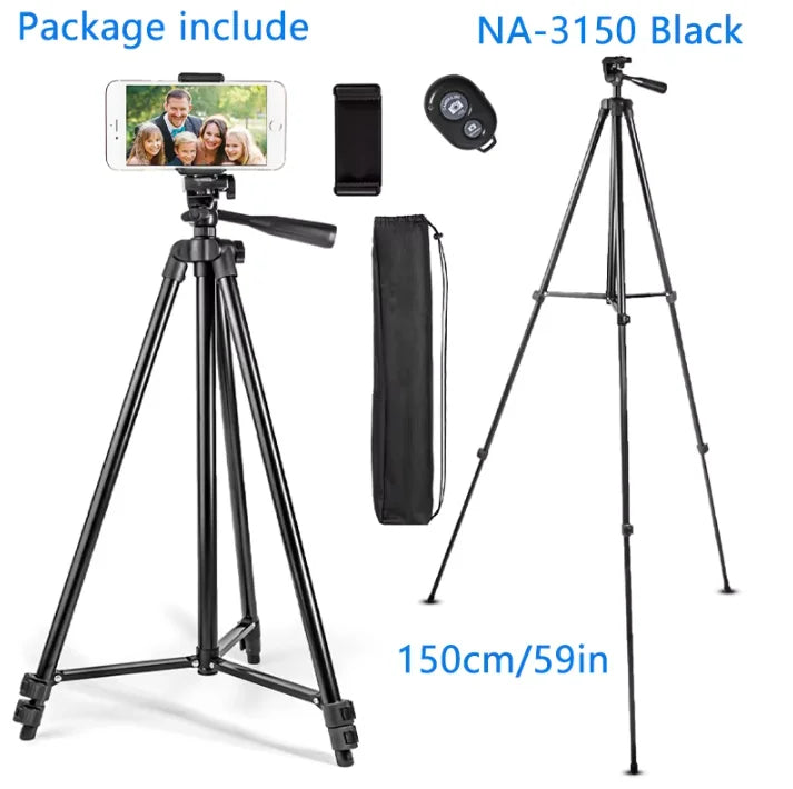 3120 Tripod for Phone 100cm Universal Phone Video Tripod Stand with Bluetooth Selfie Remote Video Recording Photography Stand - She Vibess By C2P
