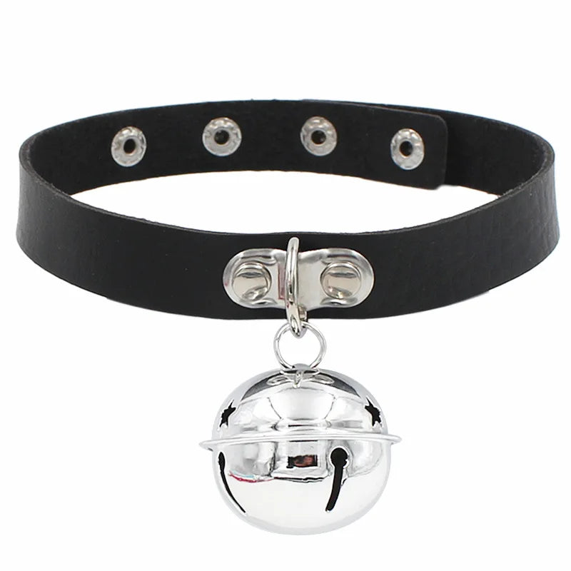 Harajuku Punk Rock Gothic Choker Necklace Women Sexy PU Leather Heart Lock Key Spike Collar Chocker Gothic Cosplay Accessories-I’m Over 21 - She Vibess By C2P