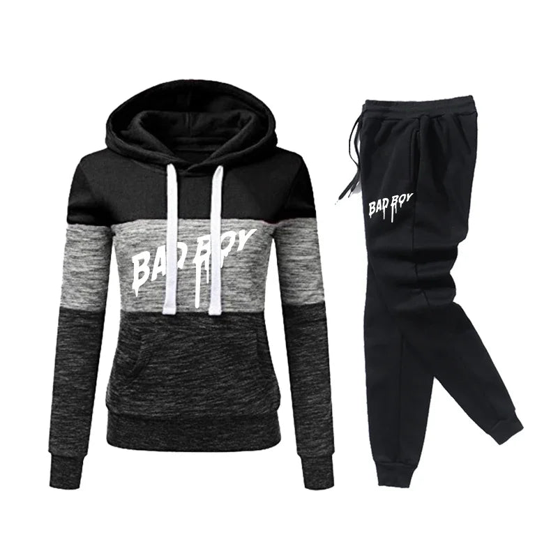 Hoodies Daily Women's Sweatshirts Versatile Fashion Color Block Jogging Sweatpants Tracksuit Hot Sales Casual Pullovers Clothing - She Vibess By C2P