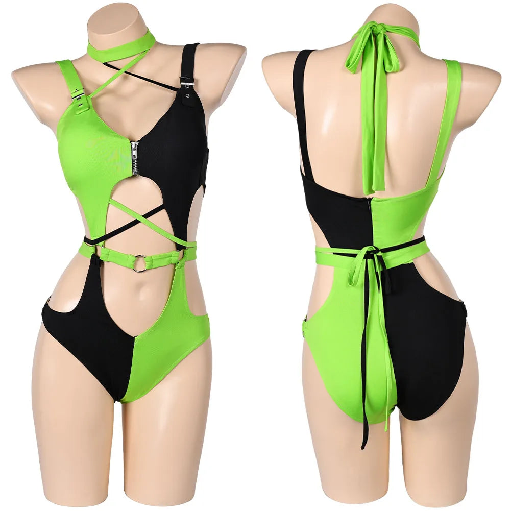 Kim Shego Cosplay Lingerie Swimsuit Costume Outfits For Women Girls Summer Sexy Fantastic Beach Swimwear Halloween Carnival Suit -I’m Over 21 - She Vibess By C2P