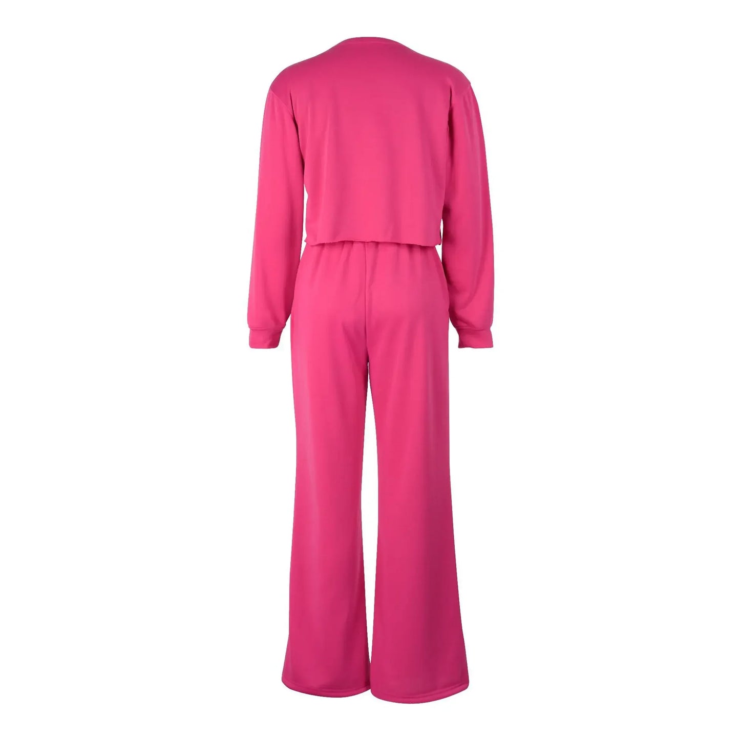Women Clothing Sets Pullover Top+Pants 2Pcs Suits Winter Thicken Warm Outfits Solid Color Female Casual Tracksuit - She Vibess By C2P