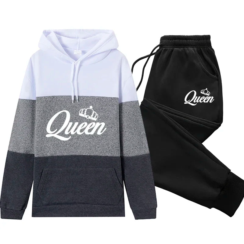 Women's Tracksuit Casual Autumn Winter Sport Color Block Women Jogging Daily Single Piece Sweatshirt Sweatpants Pullover Hoodies - She Vibess By C2P