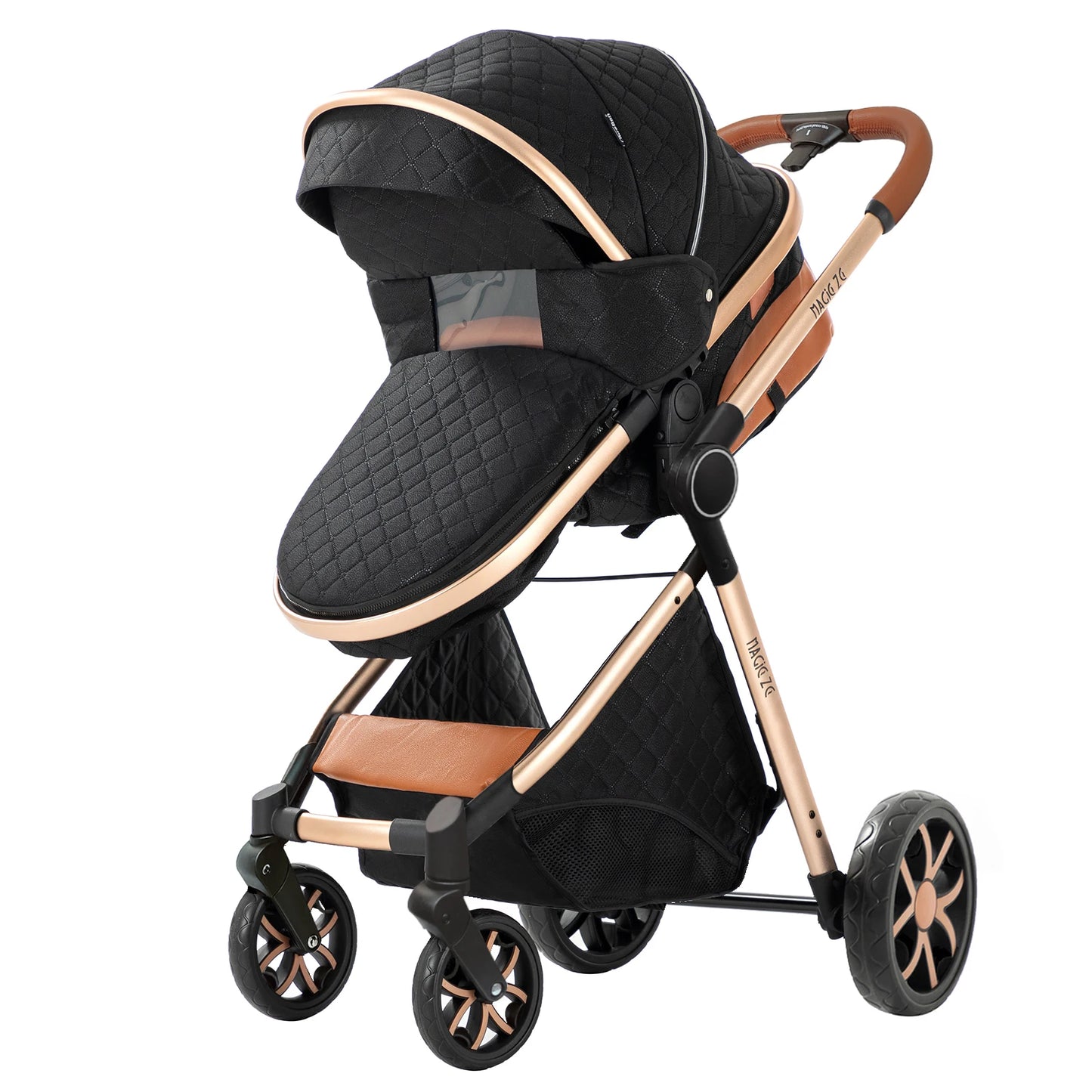 Lightweight Baby Stroller 3 in 1 Newborns Travel System Prams Multifunctional High Landscape Baby 4 IN 1 Strollers with Isofix - She Vibess By C2P