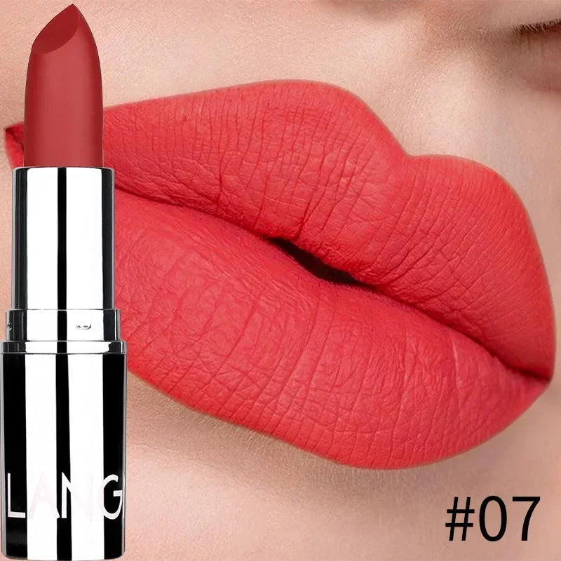 1PC Waterproof Nude Pink Lipstick Matte Lips Stick Long Lasting Non-stick Cup Lip Gloss Moisturizing Lipsticks Make-up Cosmetic - She Vibess By C2P