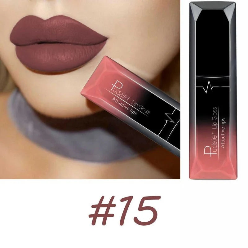 Best Lip Makeup 17 Color Sexy Matte Long Lasting Lipgloss Liquid Lipstick Lip Cream - She Vibess By C2P