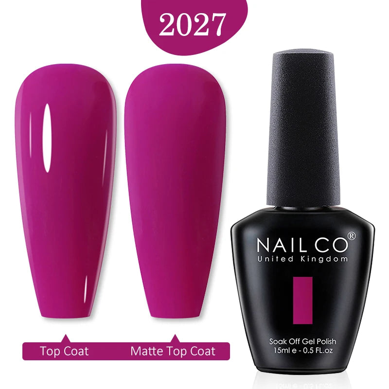 NAILCO 15ml Nail Gel Polish Red Pink Nude Soak off UV LED Long Lasting Eco-Friendly Professional Nail Beauty Salon Lacquer Varnish - She Vibess By C2P