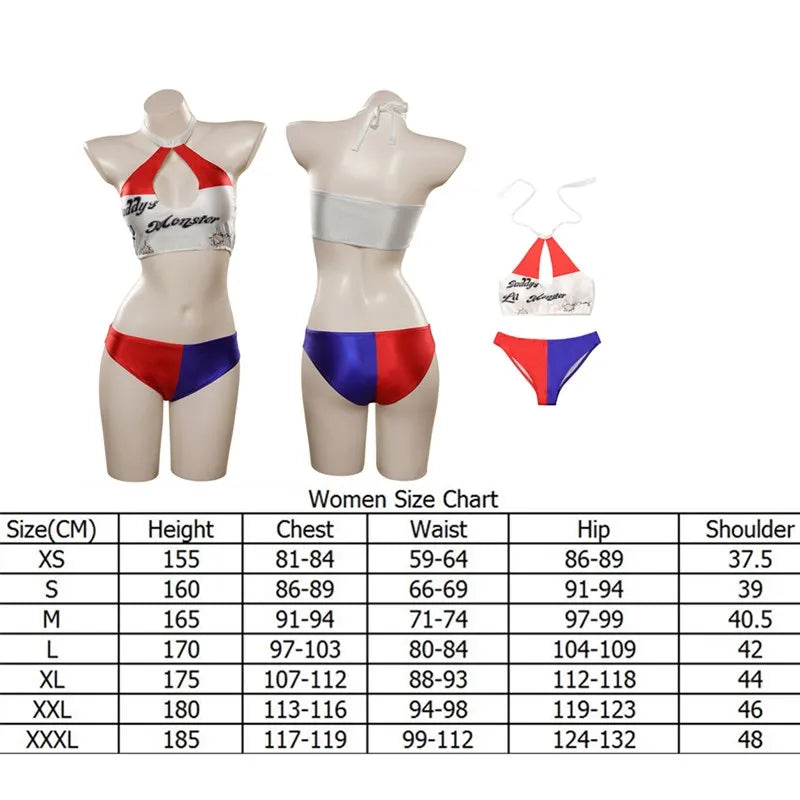Quinzel Cosplay Sexy Lingerie Women Costume Women Vest Shorts Fantasia Outfits Wig Halloween Carnival Party Clothes-I’m Over 21 - She Vibess By C2P