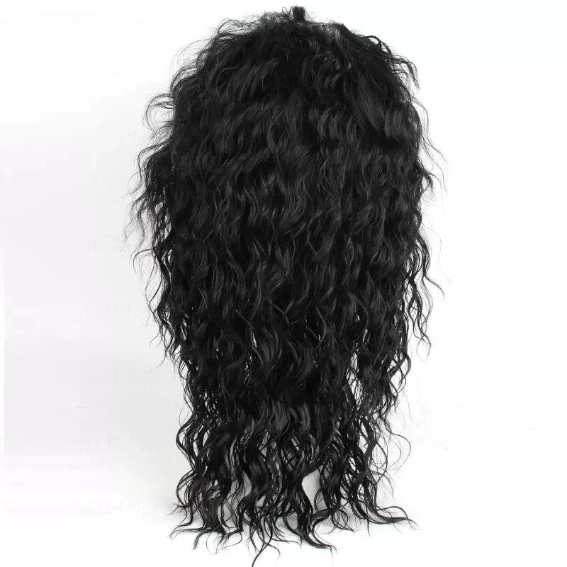 Anime Michael Jackson Cosplay Michael Cosplay Black Wig Michael Role Play Medium Long Curly Black Hair Wig Halloween Cos Wigs - She Vibess By C2P