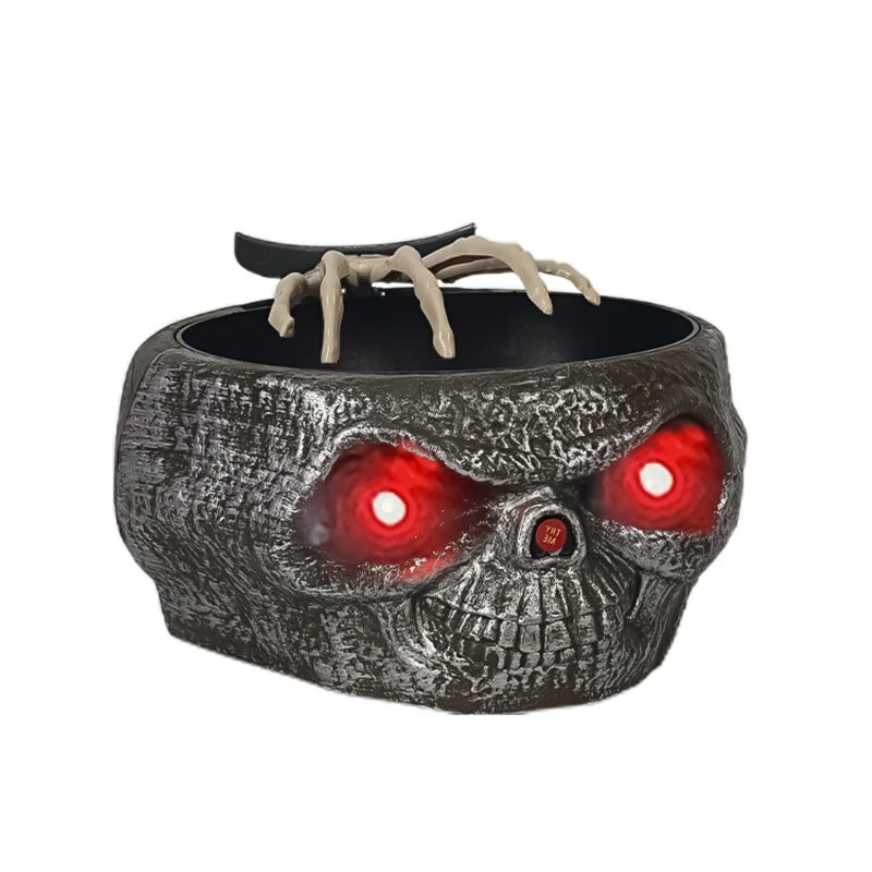 Halloween Candy Dishes Skeleton with LED and Sound Electric Fruit Bowl Ornament - She Vibess By C2P