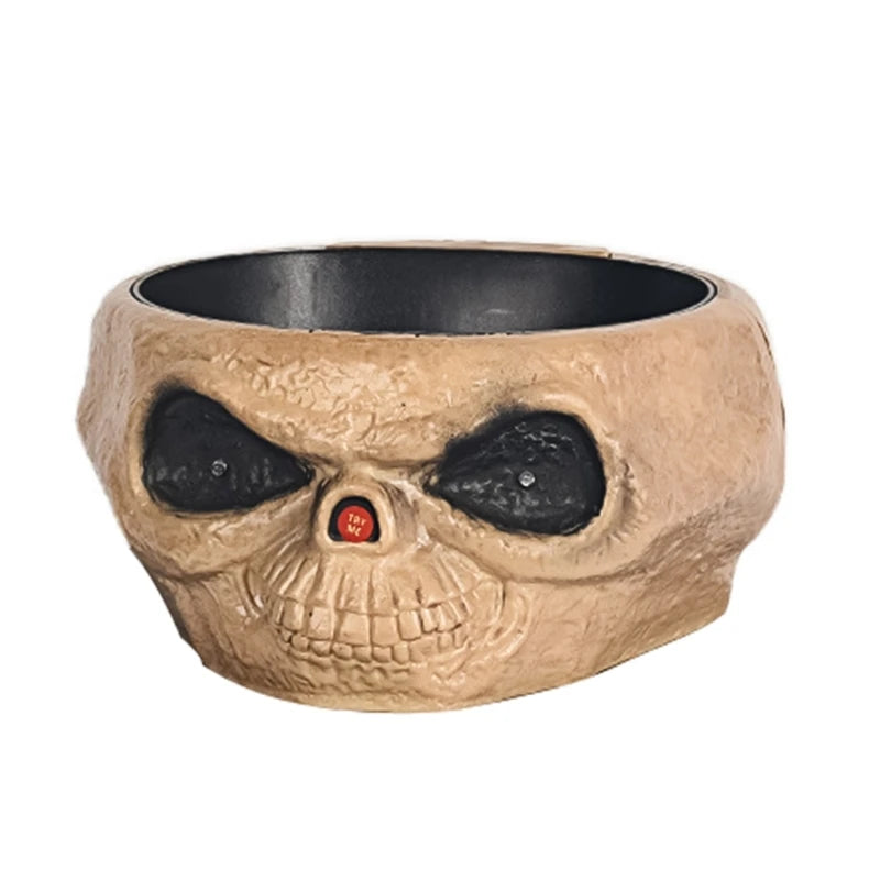 Halloween Candy Dishes Skeleton with LED and Sound Electric Fruit Bowl Ornament - She Vibess By C2P