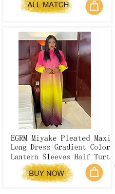 EGRM Miyake Pleated Maxi Long Dress Solid Ruffles Full Sleeve with Belt Formal Dresses for Women 2024 Summer New Hot Sales 8R295 - She Vibess By C2P